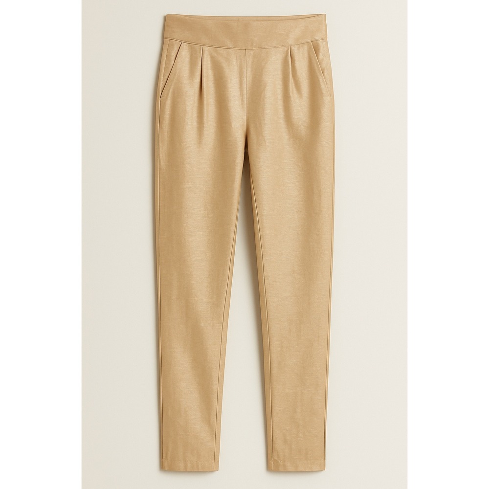 Meshki High-Waist Tailored Pants Champagne Gold Size US 6‎